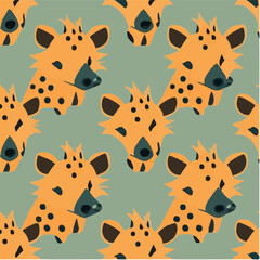 cute simple hyena pattern, cartoon, minimal, decorate blankets, carpets, for kids, theme print design
