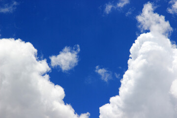 Beautiful blue sky with clouds background.