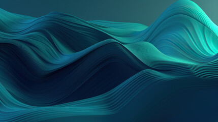 Obraz premium abstract blue and gren wavy background, created by using generative AI tools 