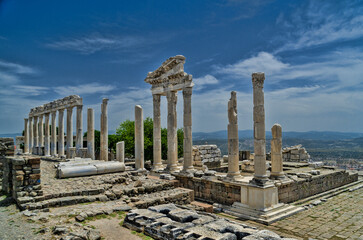 Fototapeta premium Remains of a temple in the ancient city of Pergamon