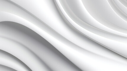 Ethereal Symmetry: White Abstract Geometric Curve Texture Background. Generative AI
