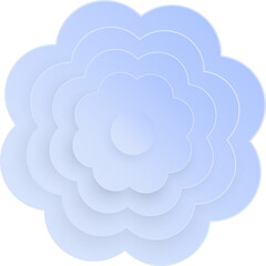 Flower, Element of floral paper cut. Paper cut of flower shape and spring symbol.