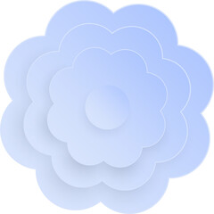 Flower, Element of floral paper cut. Paper cut of flower shape and spring symbol.