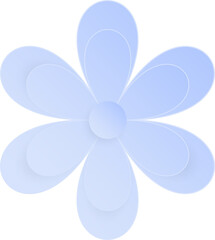 Flower, Element of floral paper cut. Paper cut of flower shape and spring symbol.