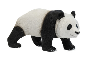 realistic toy panda bear isolated on white