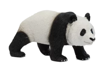 Gordijnen realistic toy panda bear isolated on white © Jakob