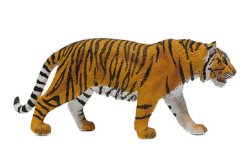 toy tiger isolated on white
