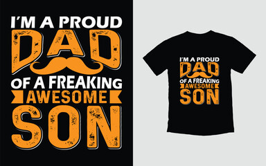 Father's Day typography t-shirt design vector