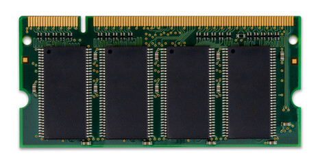 DDR ram computer memory module isolated, transparent background, png