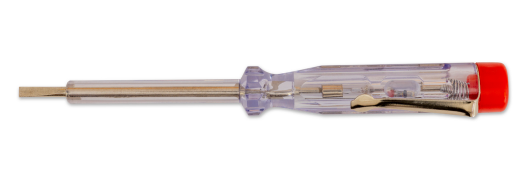  close up electrician screwdriver isolated, transparent background, png