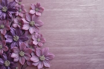 A Background with Glimmering Harmony Amethyst Blooms and Silver Threads - A Beautiful Purple Silver Flowers Backdrop with Copy Space for Text - Flower Wallpaper created with Generative AI Technology