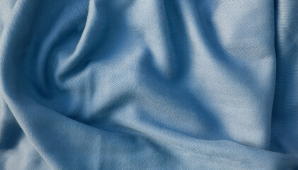 blue fabric background, silk fabric, satin textile texture, abstract background, luxury background