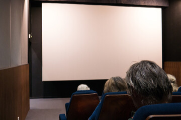 Public devant un écran de cinéma
