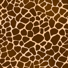 seamless giraffe beige and brown texture. Animal skin endless pattern
