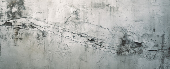 Obraz premium Gray black and white cracked aged cement surface texture. Generative Ai Illustration.