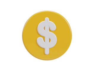 dollar icon 3d rendering vector illustration
