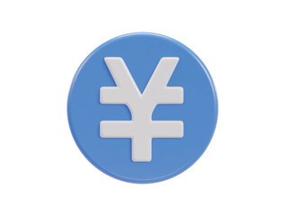 yen icon 3d rendering vector illustration