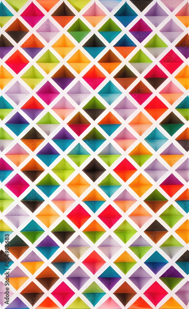 Aufkleber pastel colored triangular geometric shapes background.