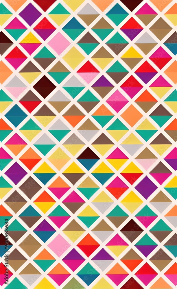 Aufkleber pastel colored triangular geometric shapes background.