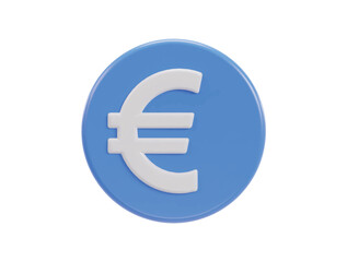 Obraz premium euro icon 3d rendering vector illustration