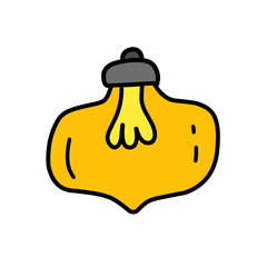 Furniture chandelier, floor and table lamp in flat cartoon style. A set of lamps on a white background. Chandeliers, illuminator, flashlight - elements of a modern interior. Vector illustration