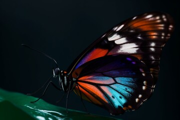 Fototapeta na wymiar Colorful sleek butterfly. Generative AI