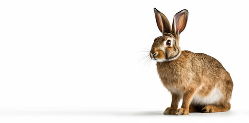 Fototapeta na wymiar Rabbit animal isolated on white background, Generative AI