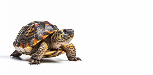Obraz premium Tortoise reptile animal Isolated on white background, Generative AI