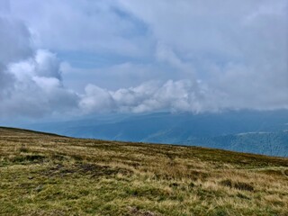 clouds over the mountains