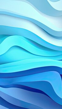 Abstract colored liquid motion video background, layered forms, wave paper cut, multi color fields, multilayered folding graphics, sculptural fluid with slow movement effect