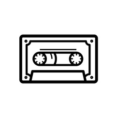  cassette tape caseta - vector icon,
