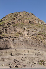 Beautiful view of rice terraces in the mountains in Yemen