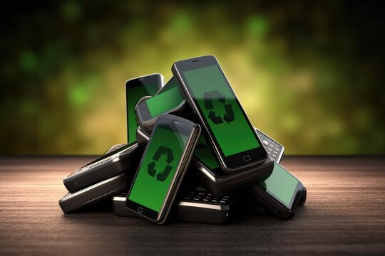 Recycle mobile phone stock illustration
