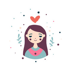 princess logo illustration for your design. Girl logo set