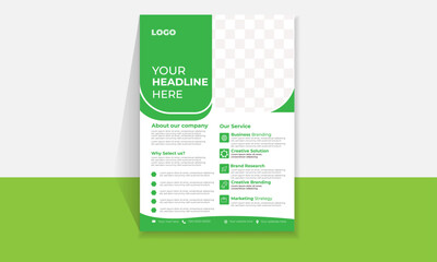 Unique and corporate modern flyer design template