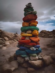 "stack of stones"Ai