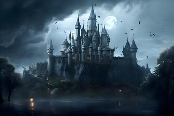 "Moonlit Fantasy: Secrets of the Night Castle"aI