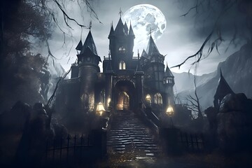 "Moonlit Fantasy: Secrets of the Night Castle"aI