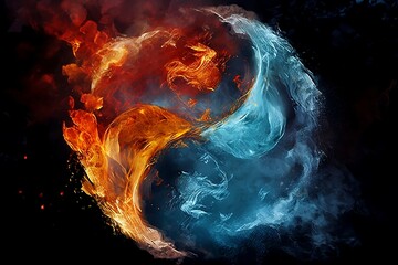 Fire and ice yin and yang.