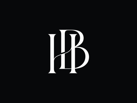 Creative BH, BH, initial monogram elegant vector logo template	