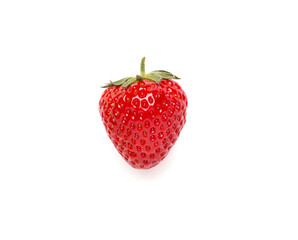 Strawberry isolated on white, top view