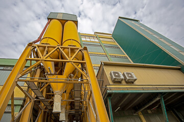 Fototapeta premium Grain silos and cereal dryer for agricultural industry