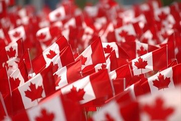 Canada flag background for canada day. Generative Ai