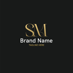 Fototapeta na wymiar Innovative Initial Logo Solutions with letter SM