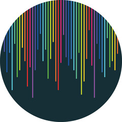 color abstraction, rainbow stripes, LGBT colors on a black background, colored pencils and paints