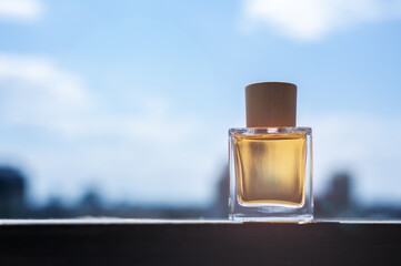 Perfume against the blue sky