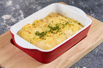 italian lasagna in the pot