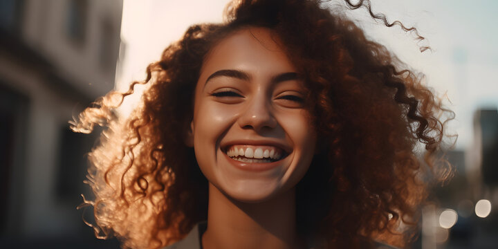 Blissful Grin: A Happy and Smiling Face