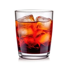 Americano Cocktail isolated on white (generative AI)
