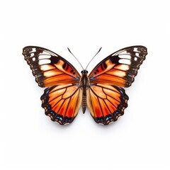 There is a butterfly on a white background. (Generative AI)